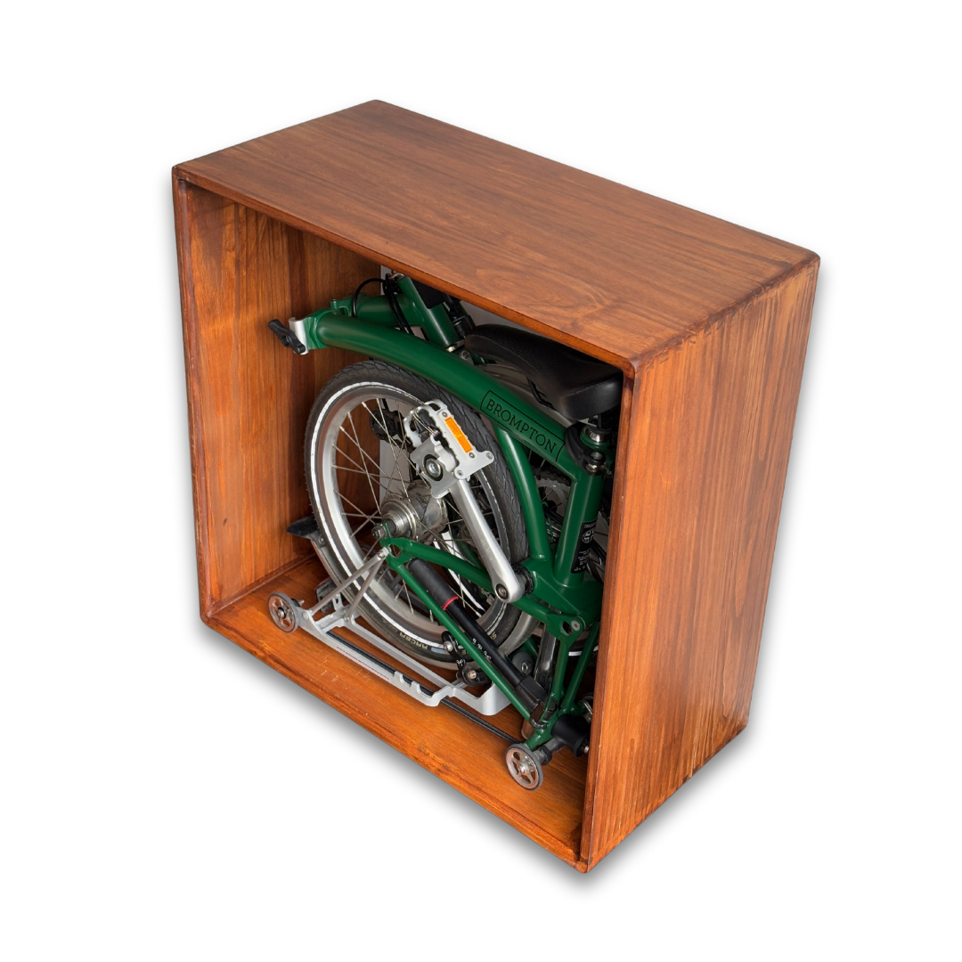 Pedalstal Front Frame | Folding Bicycle Wood Storage Shelf (Brompton)
