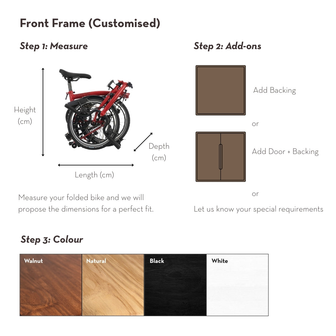 Front Frame | Folding Bicycle Wood Storage Shelf (Brompton)