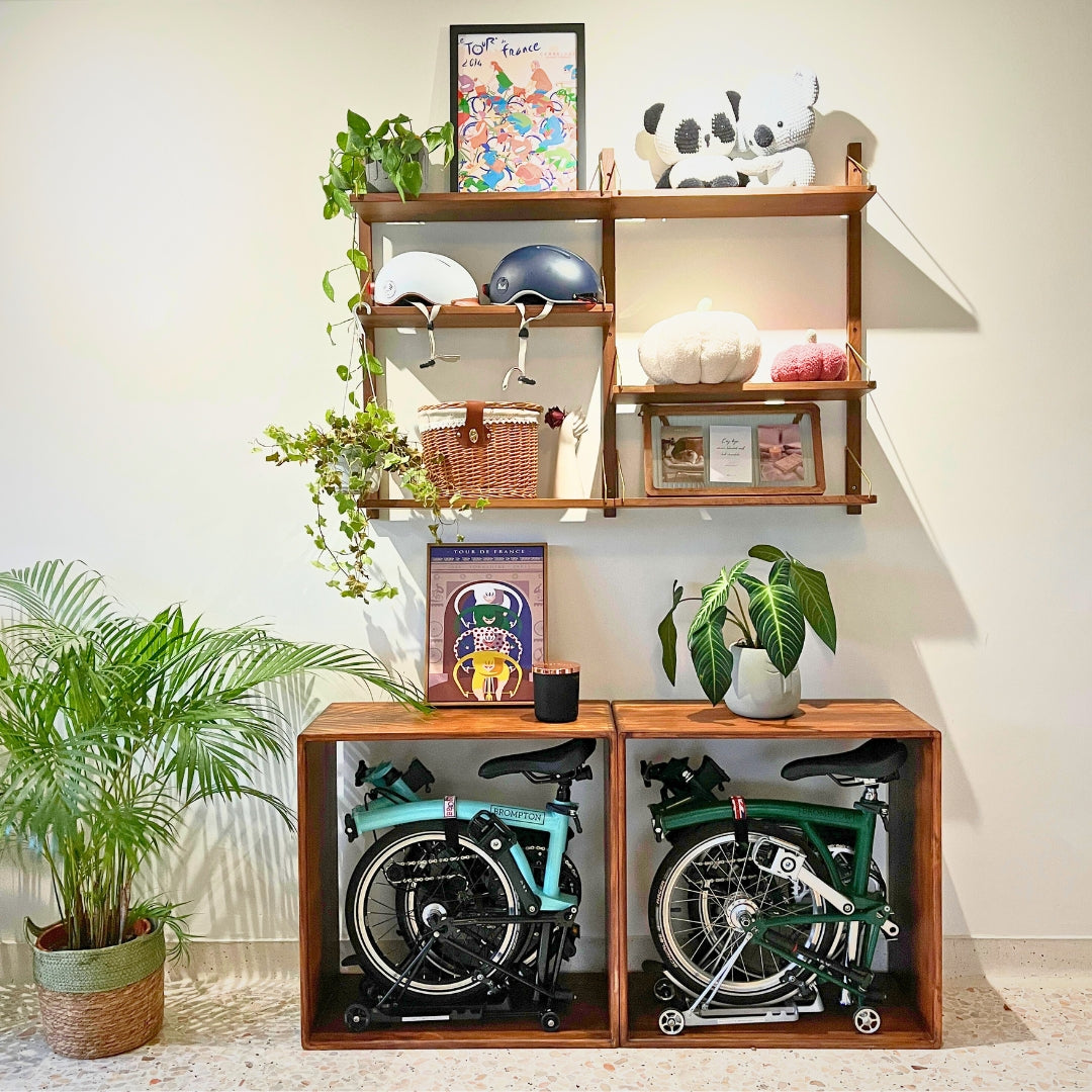 Front Frame - Folding Bicycle Wood Storage Shelf (Brompton)