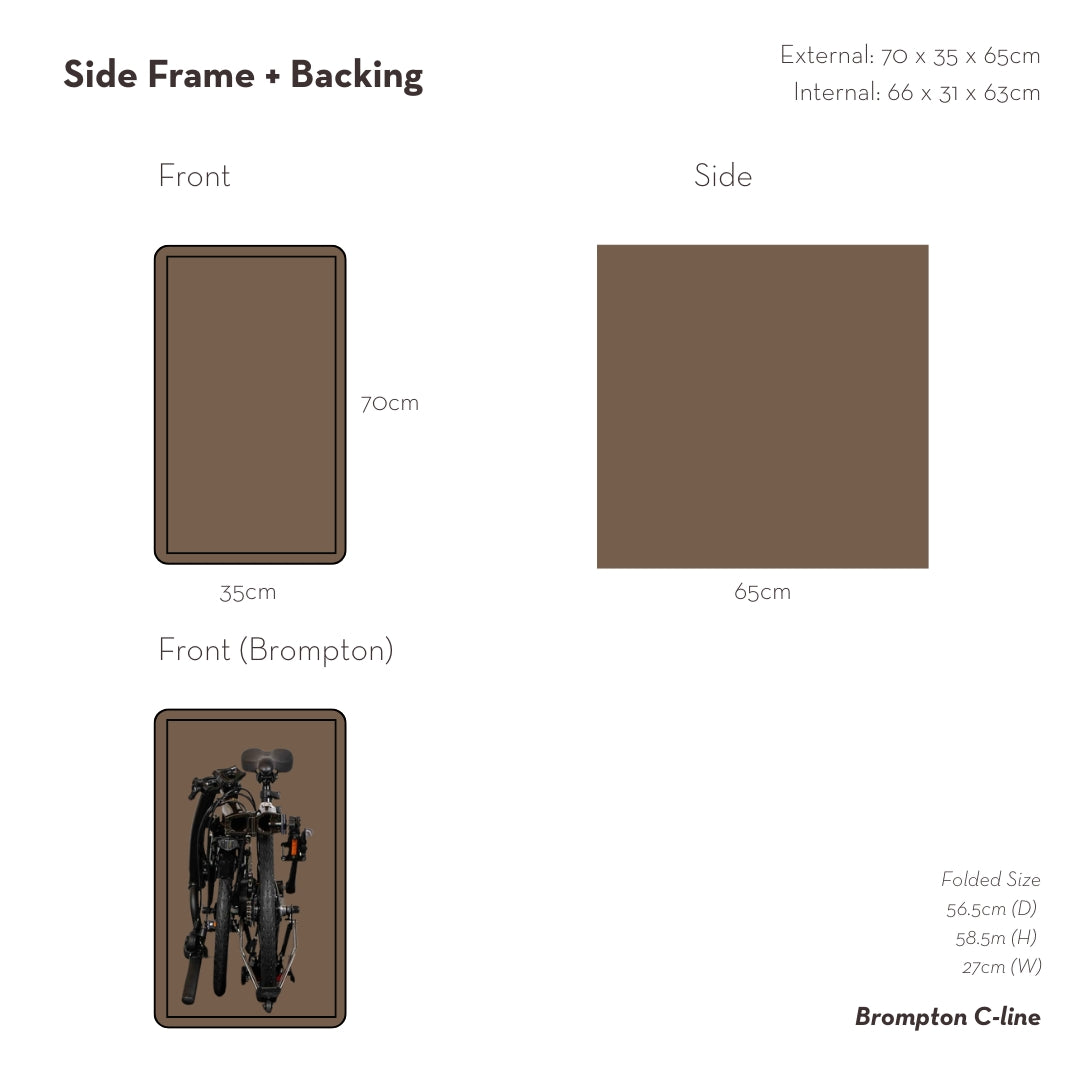 Side Frame | Folding Bicycle Wood Storage Shelf (Brompton)